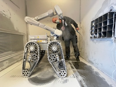 dust test on a rc controlled roboter